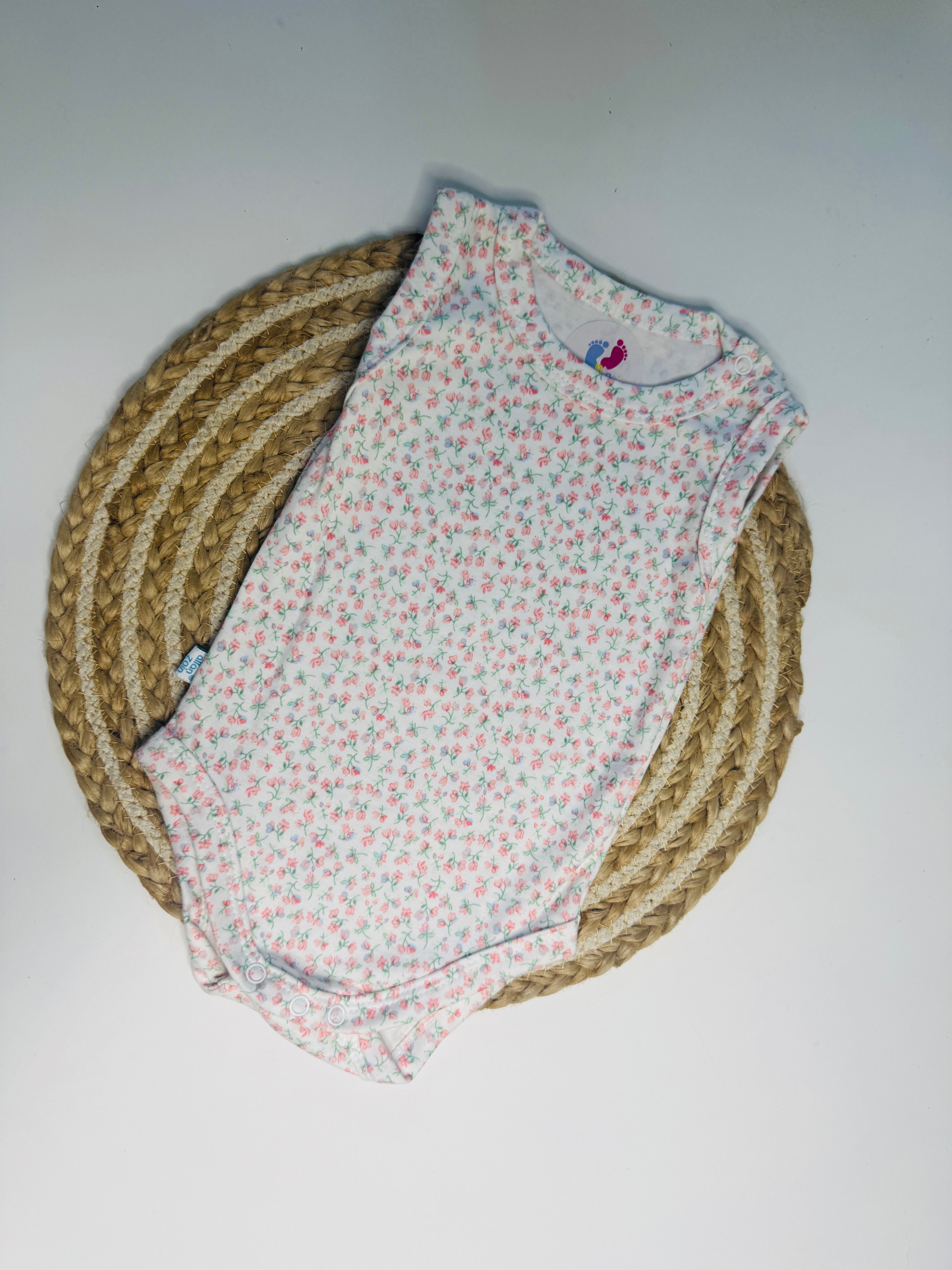Sleeveless BodySuit - Small Flowers