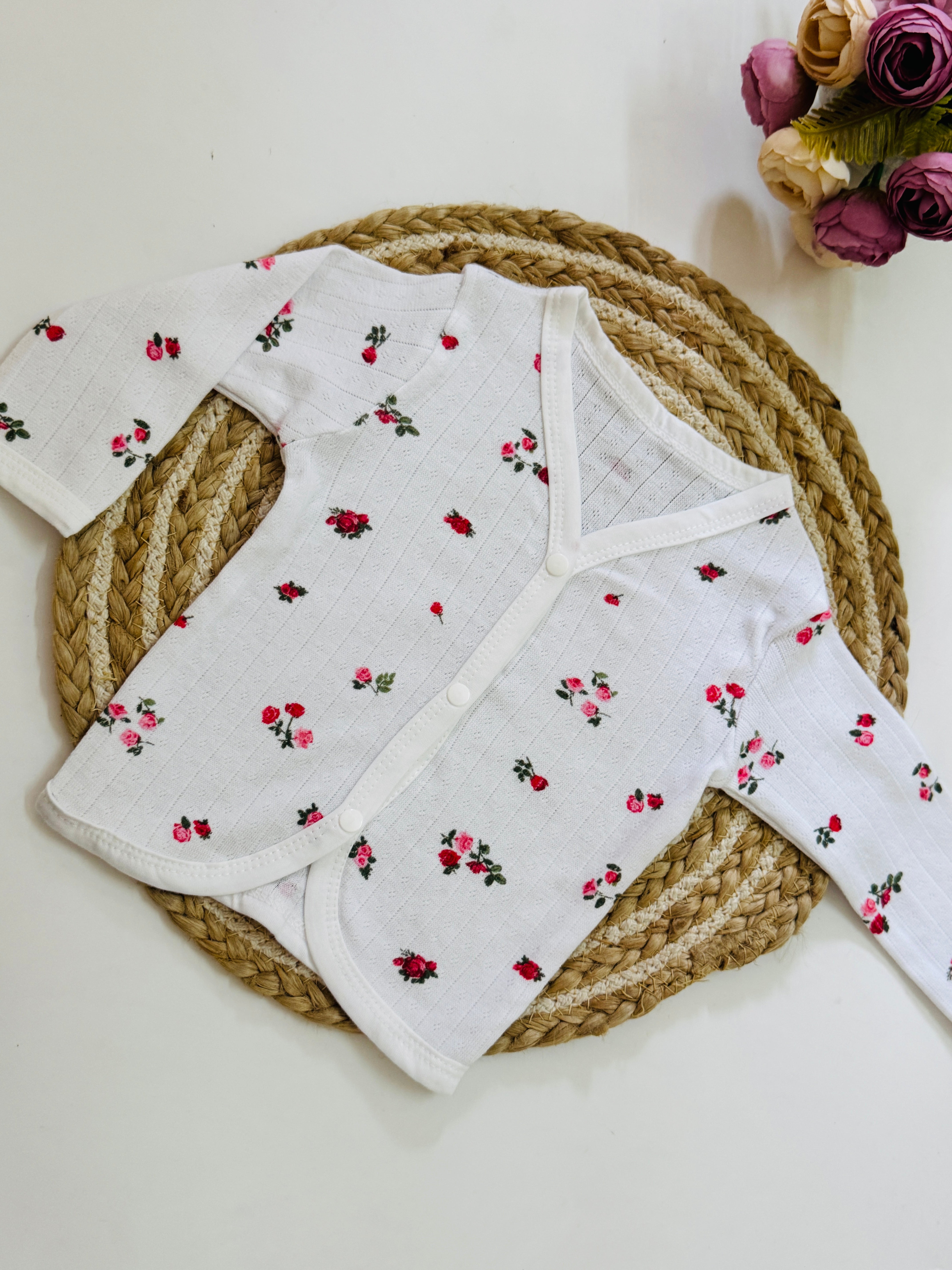 Full Sleeve Jabla -Red Flowers