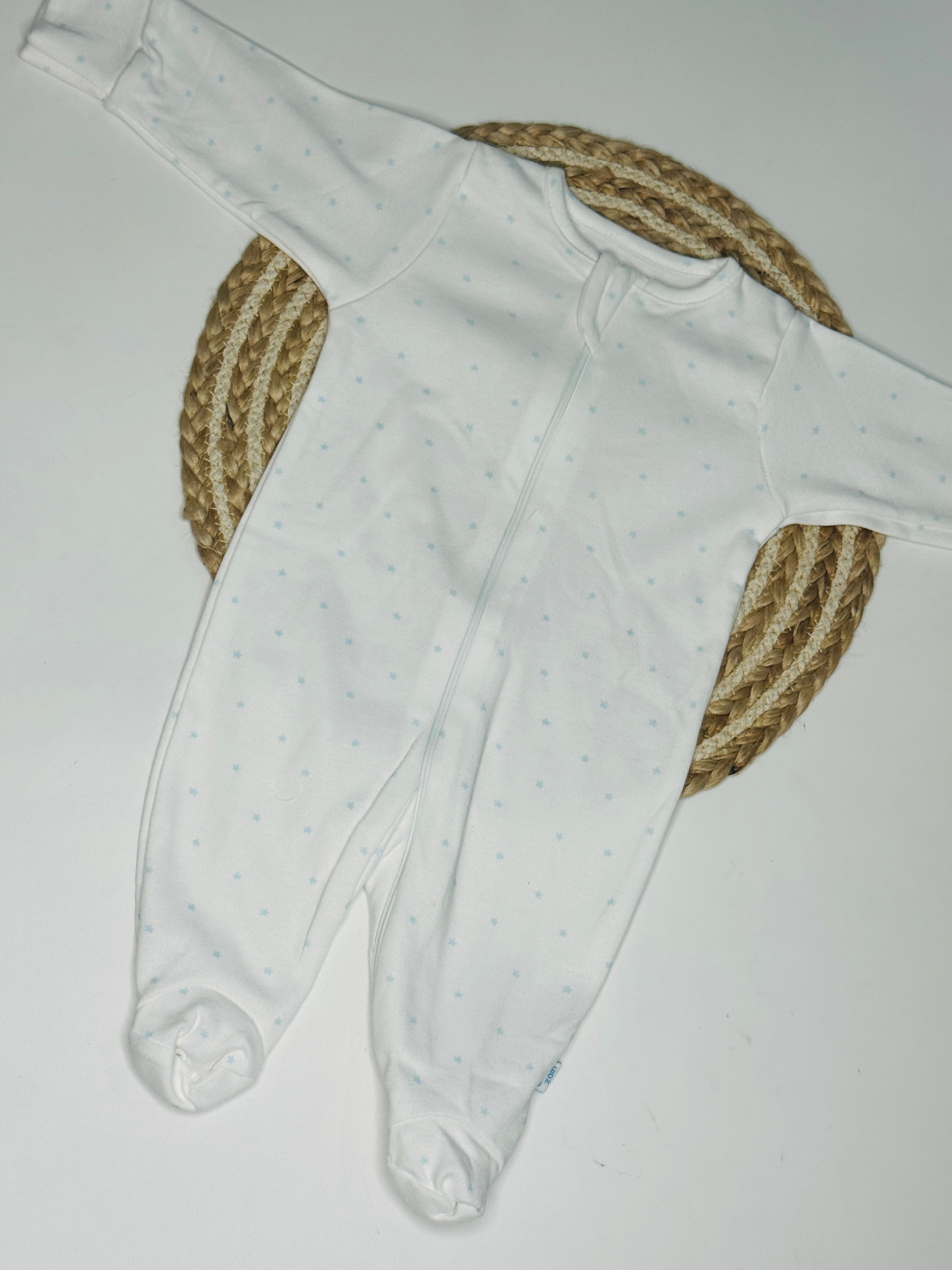 Romper / Sleep Suit -light blue small star