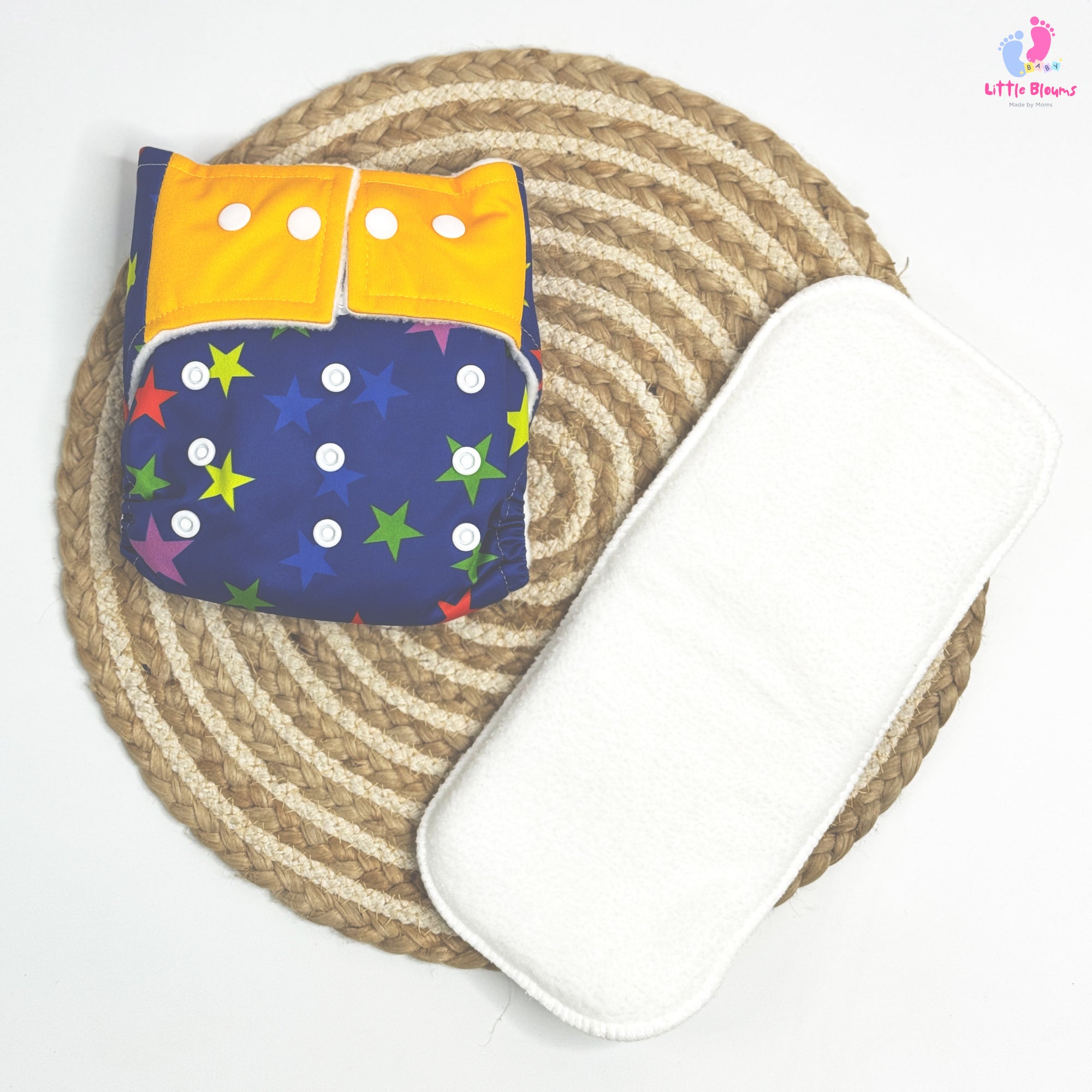 Cloth Diaper - Yellow Stars
