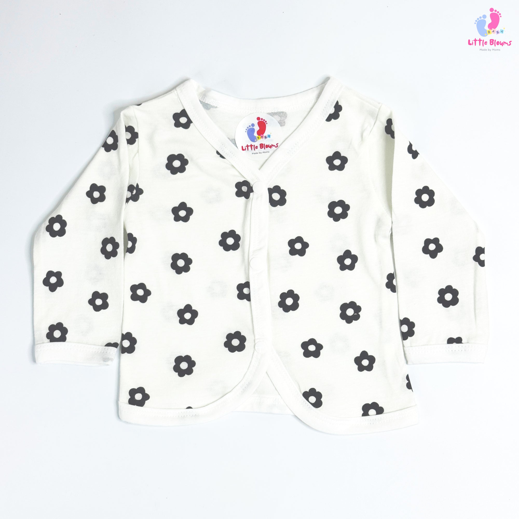 Full Sleeve Jabla - Black Flowers