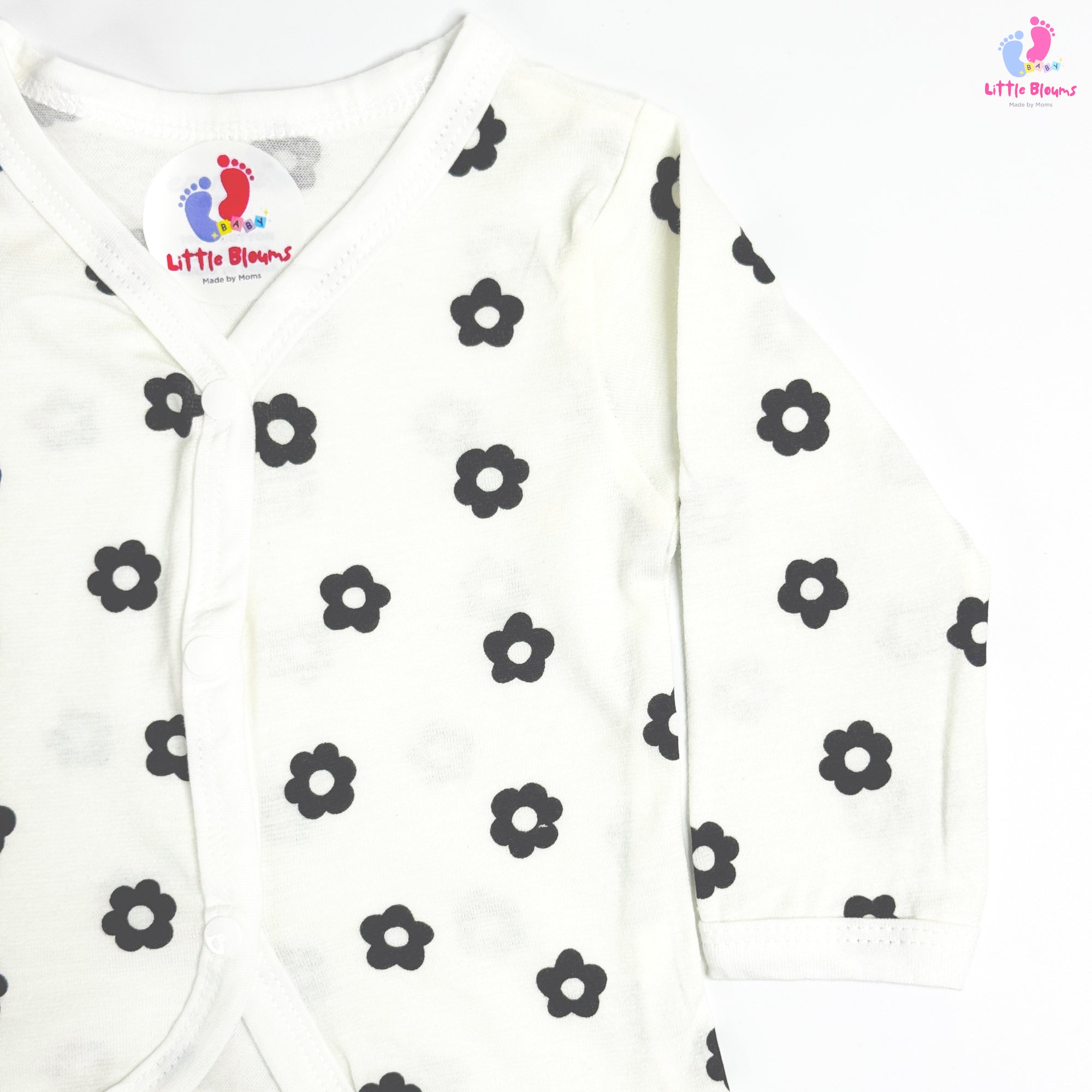 Full Sleeve Jabla - Black Flowers