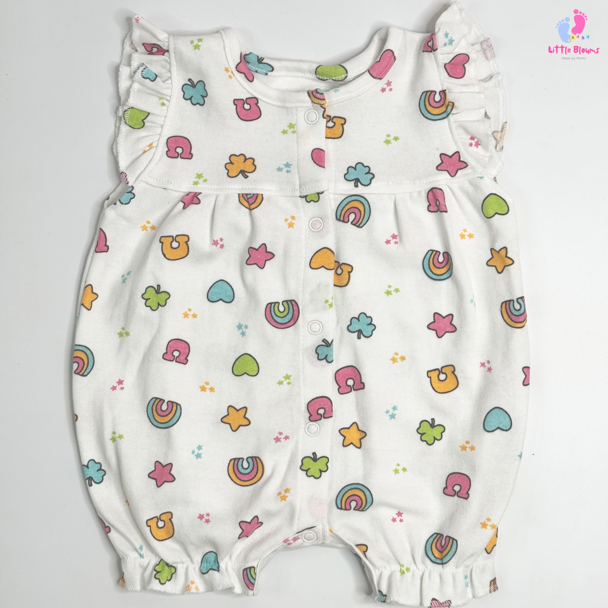 Girls Romper - White
