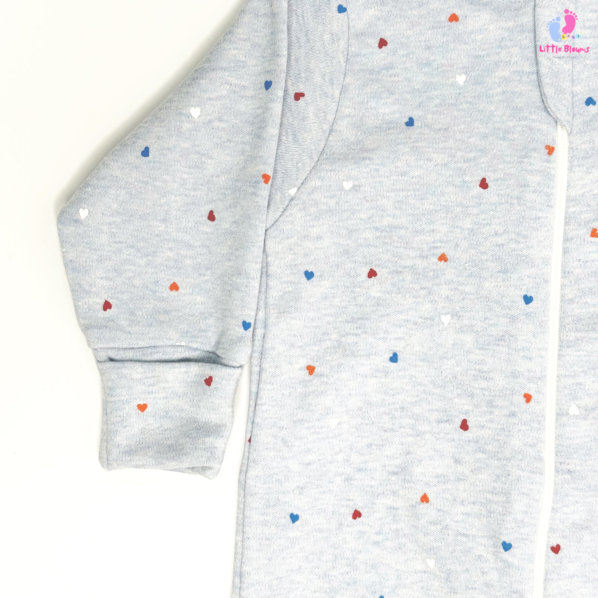 Hooded Romper - Hearts
