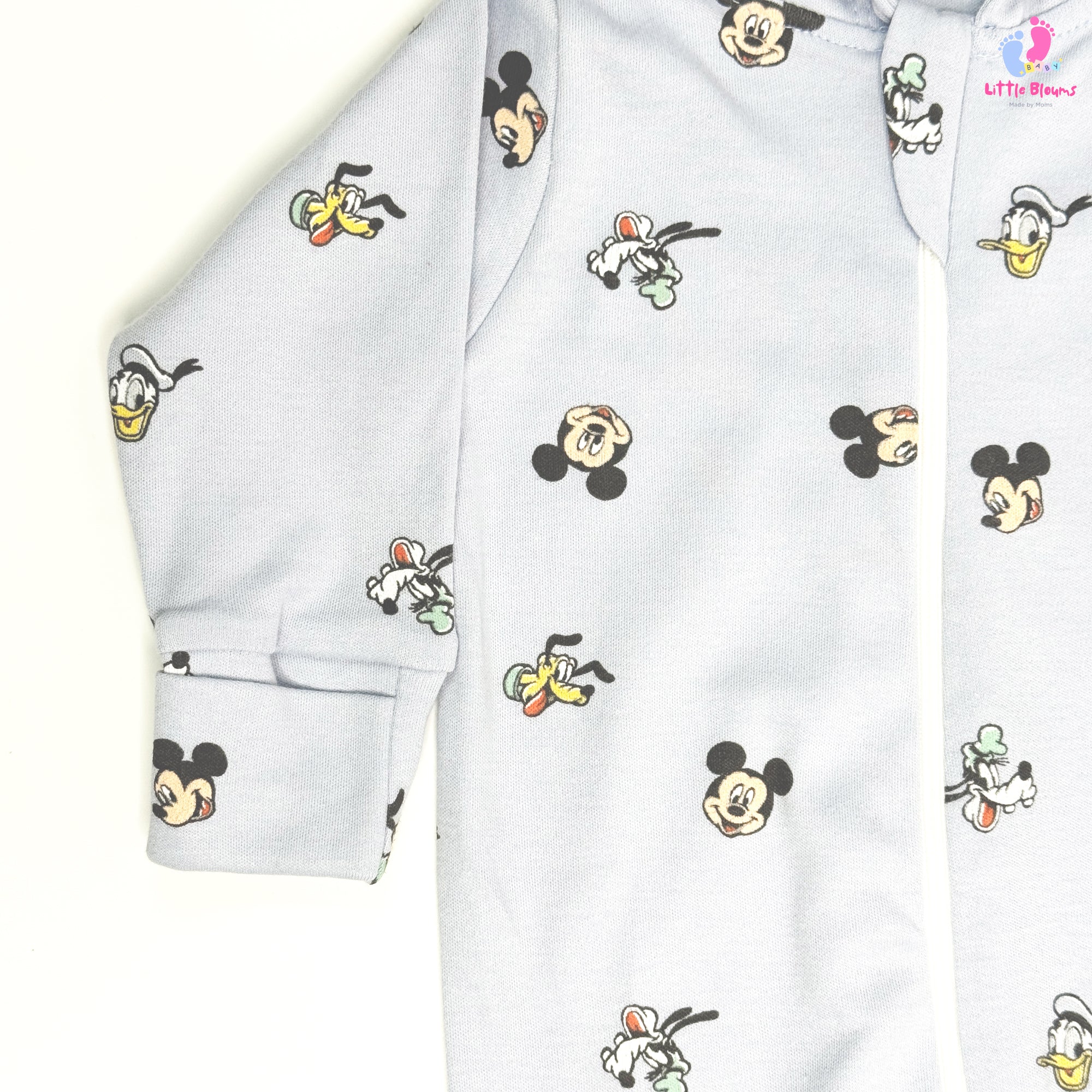 Hooded Romper - Blue Mickey
