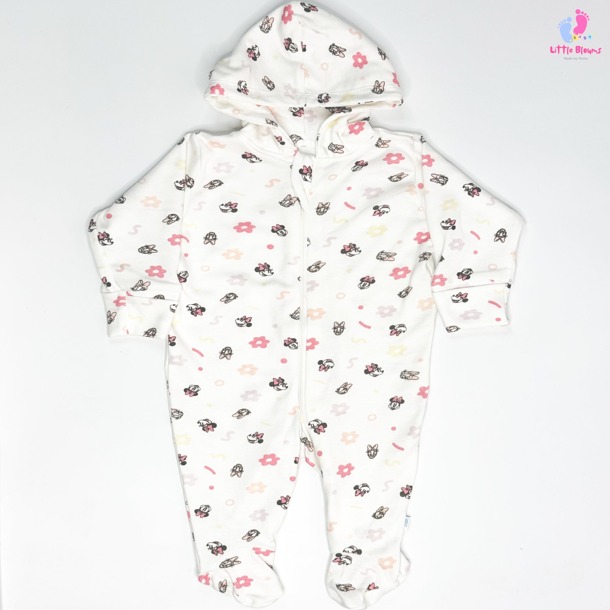 Hooded Romper - Rose Flowers
