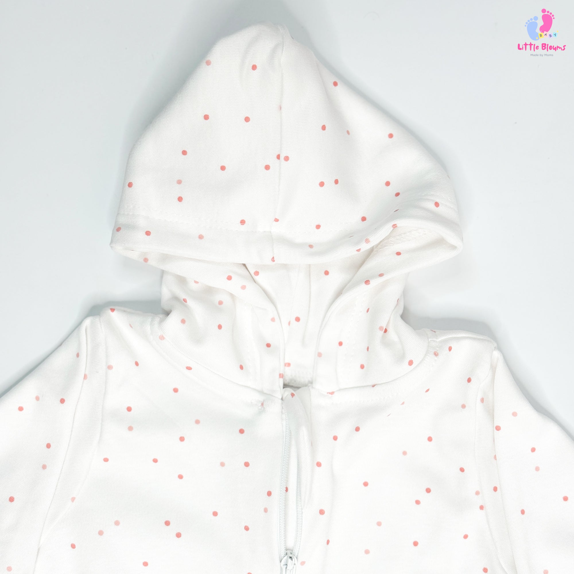 Hooded Romper - Red Dot