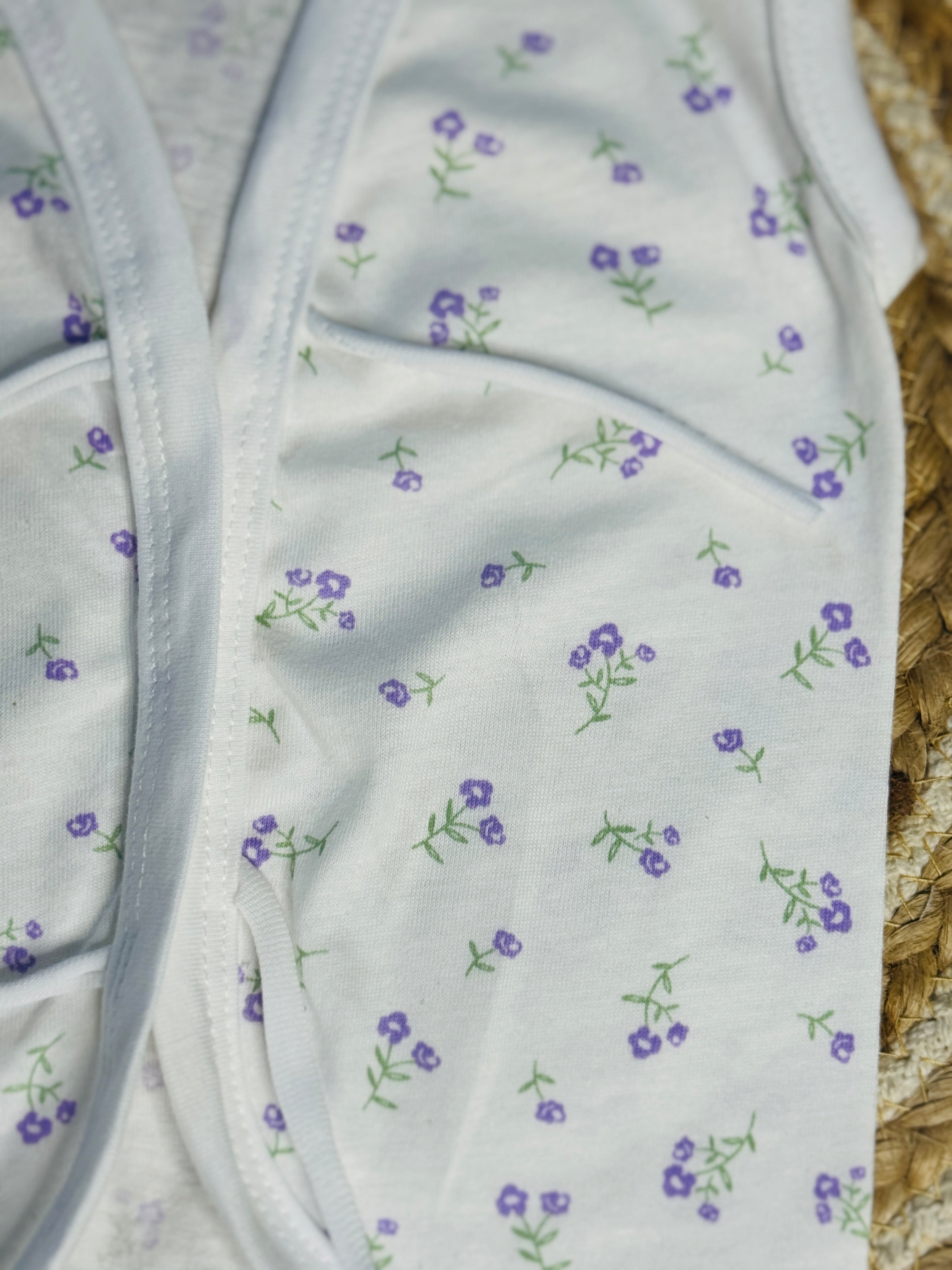Front Tie jabla - Lavender flower