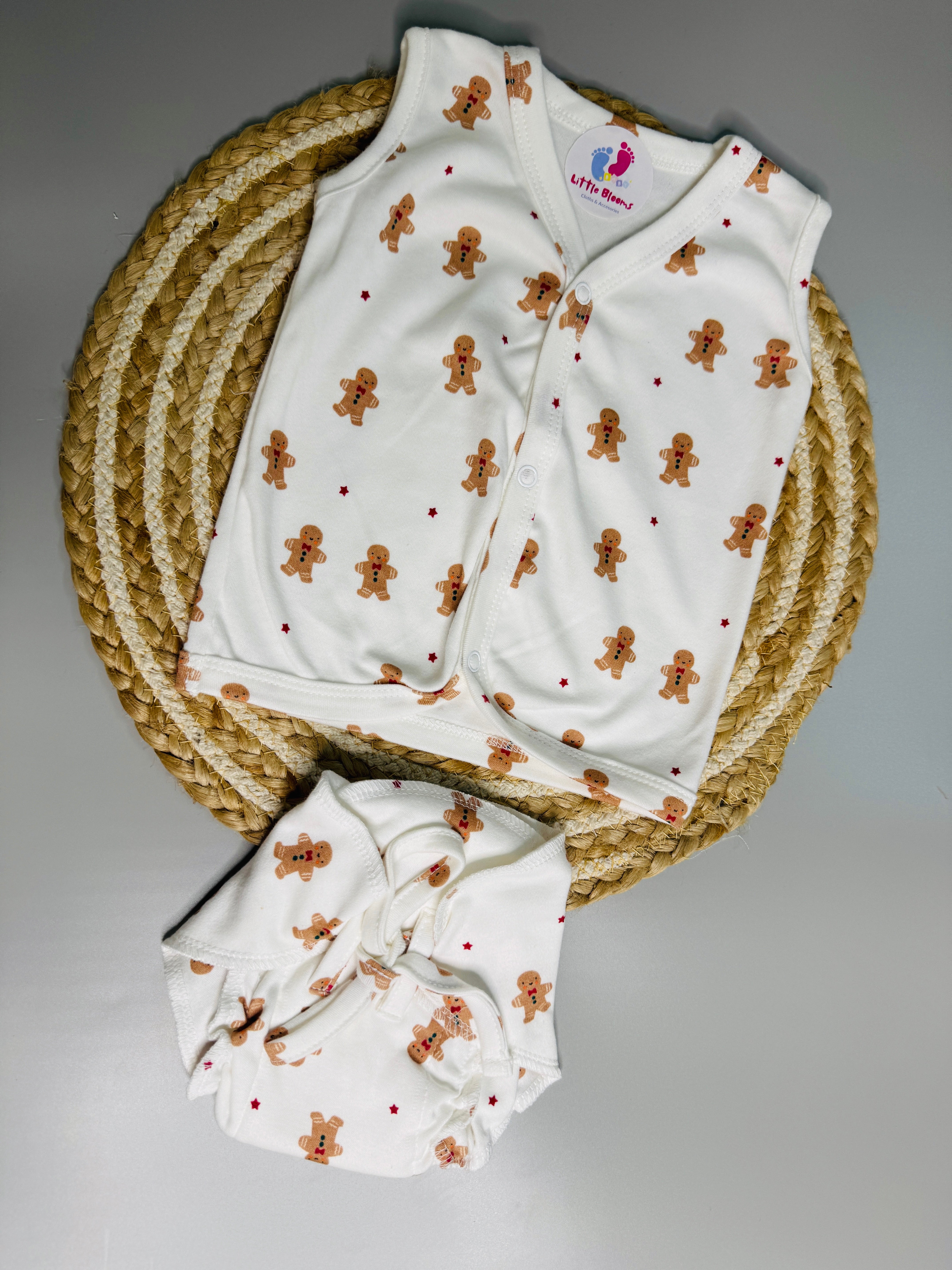 Jabla Nappy set - brown snowman