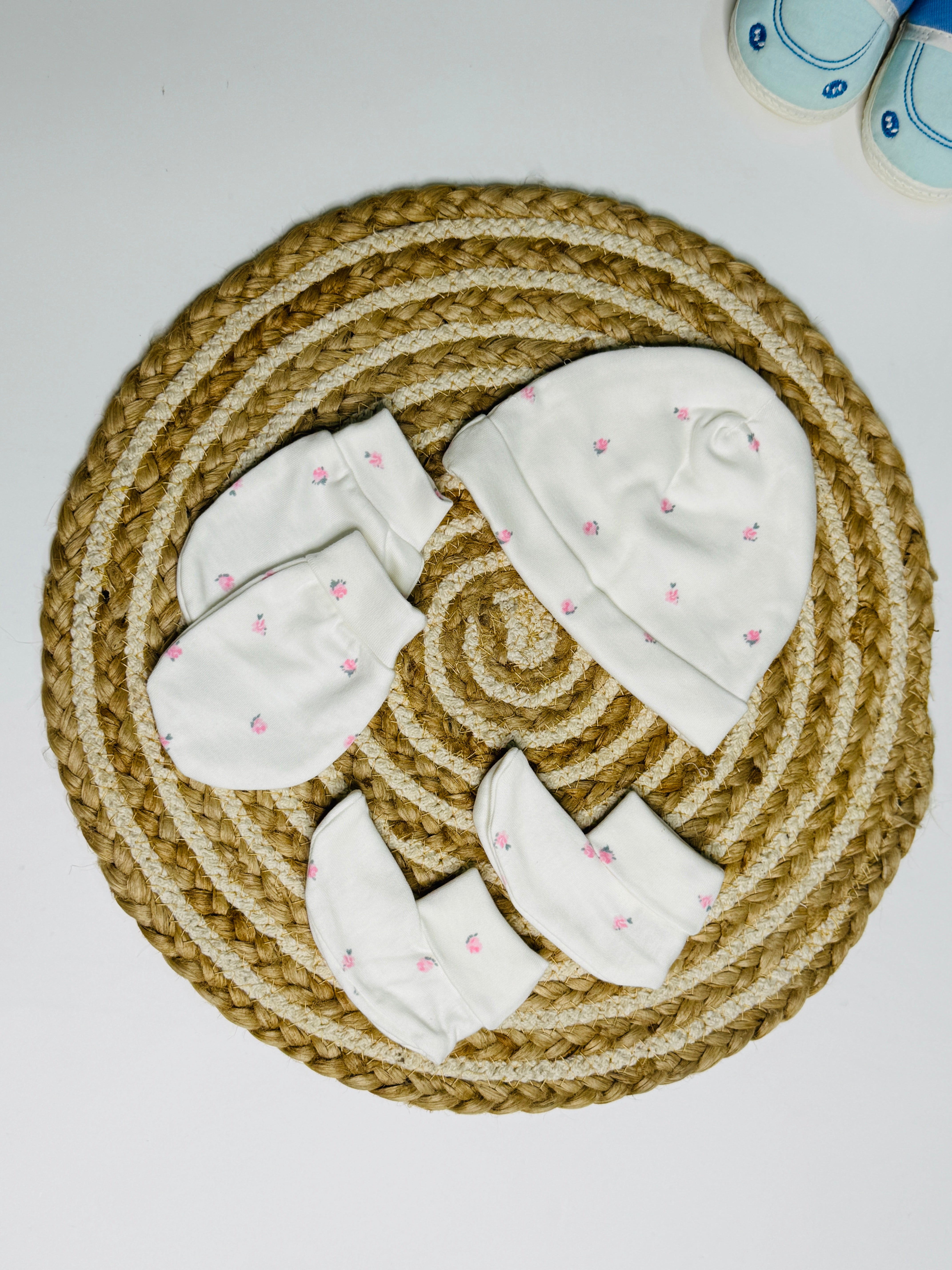 Cap Mitten Booties - Flowers