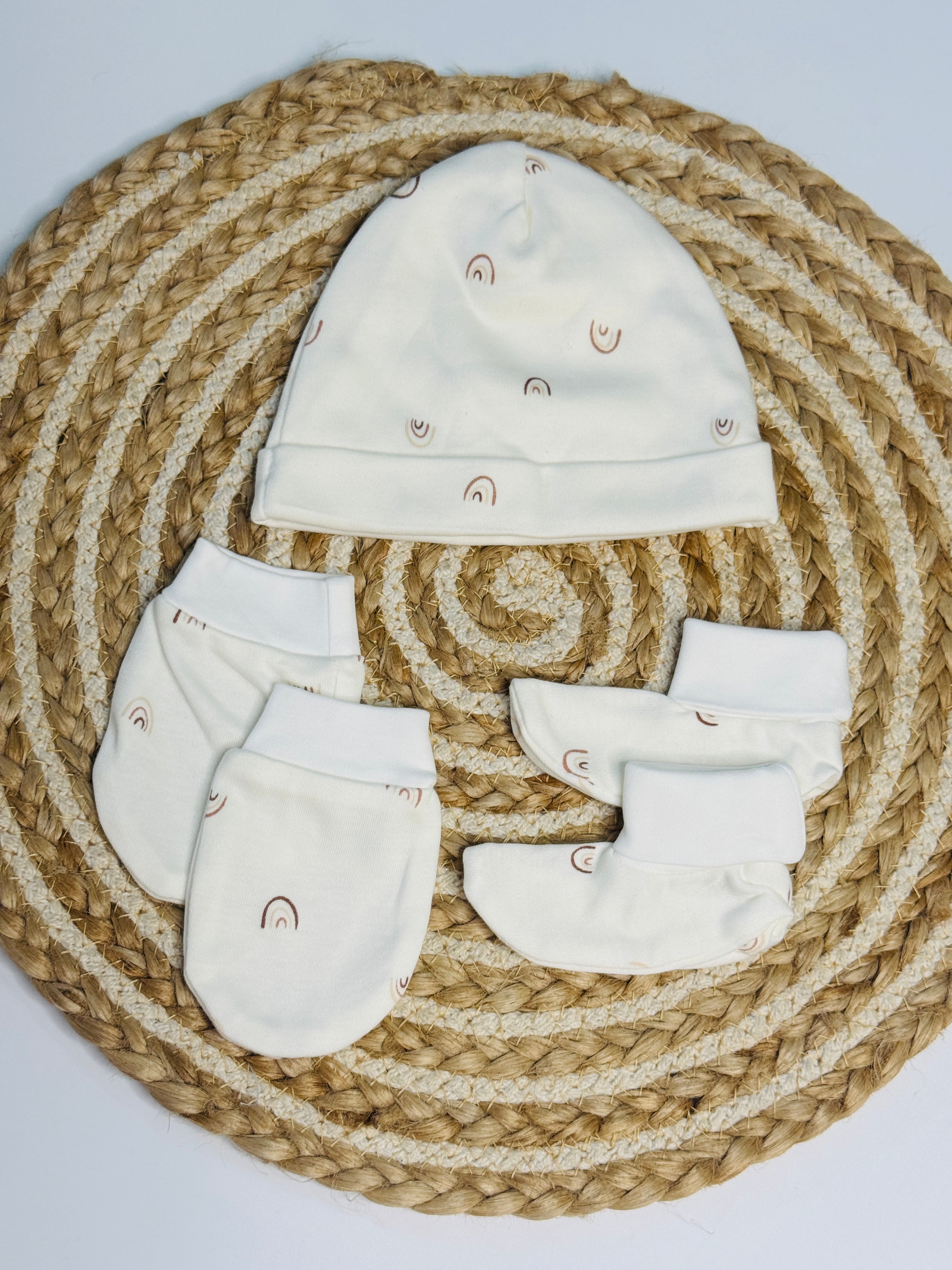 Cap Mitten Booties - Rainbow