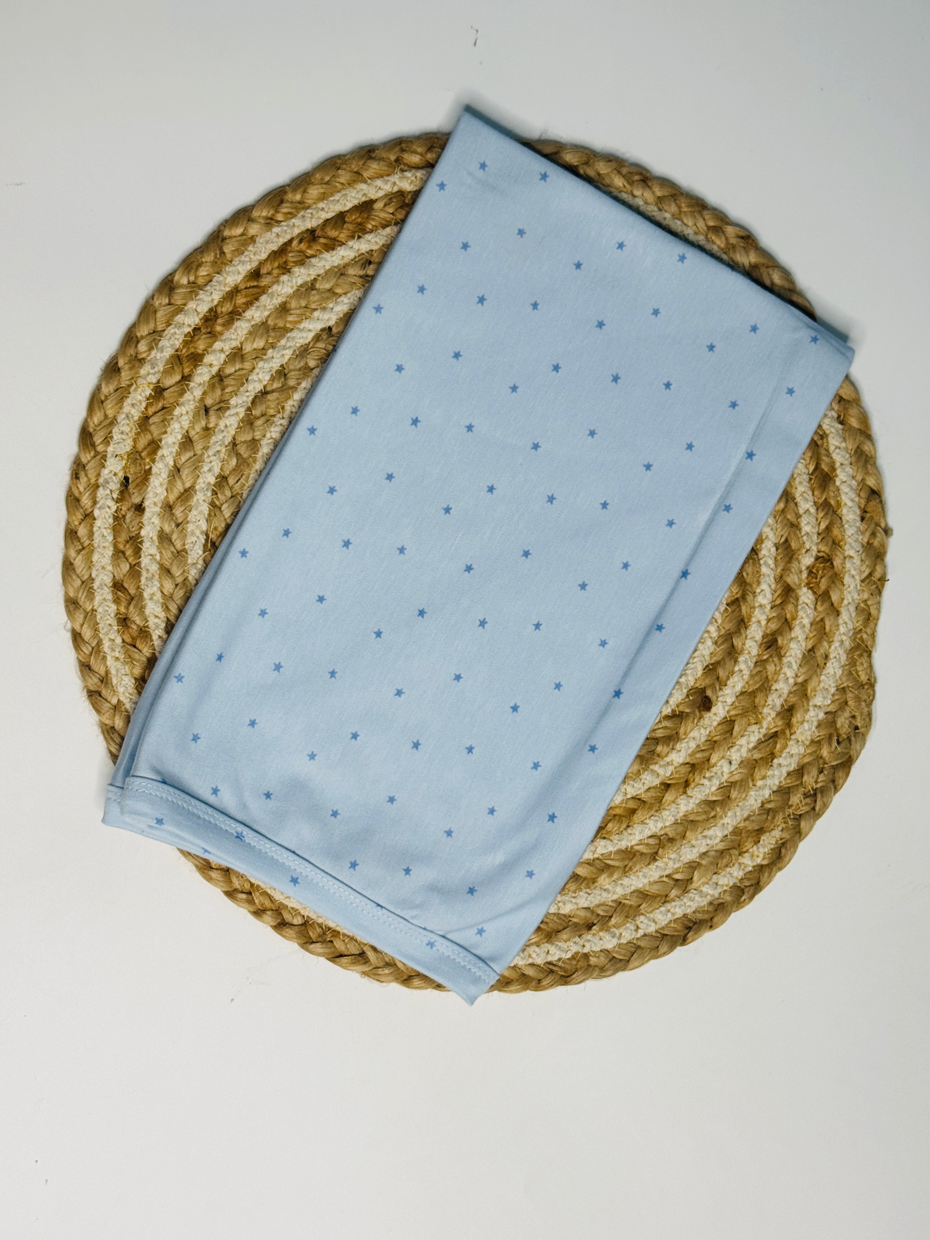 Single layer Hooded Towel - Blue with stars