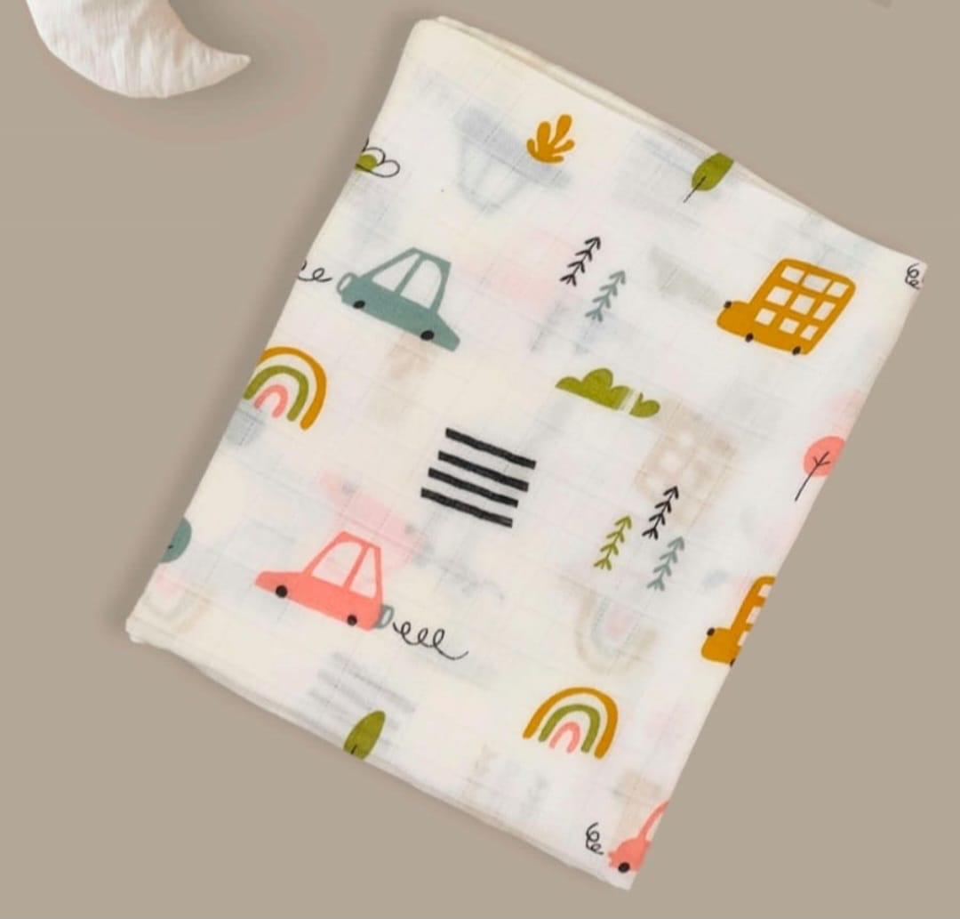 Muslin Swaddle - cars