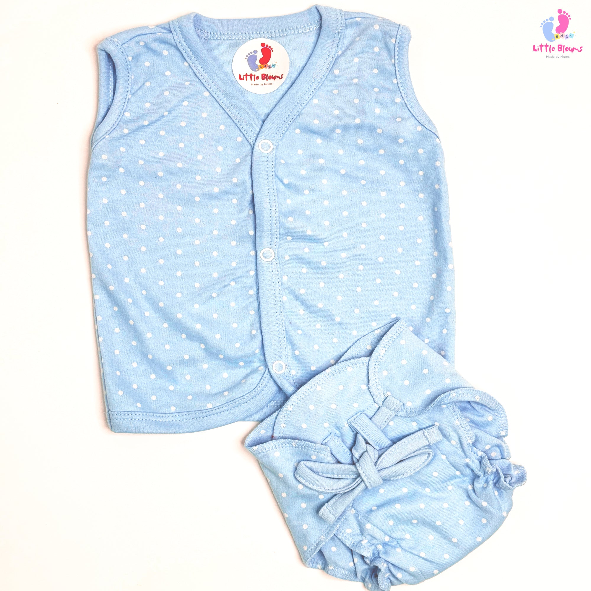 Jabla Nappy set - Blue with White Dot