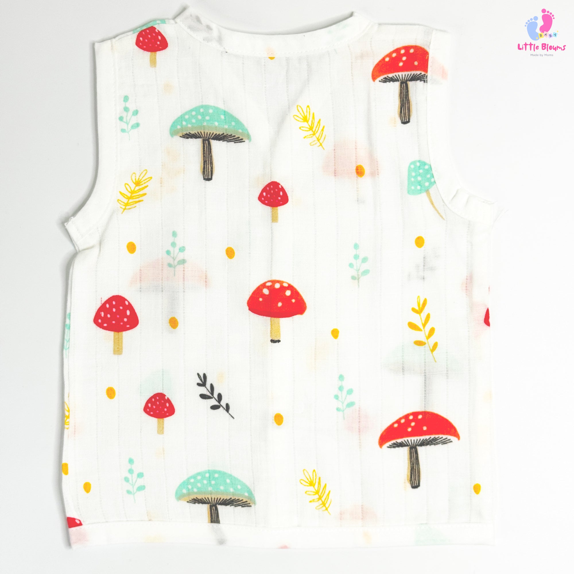 Muslin  Button Jabla - Mushroom