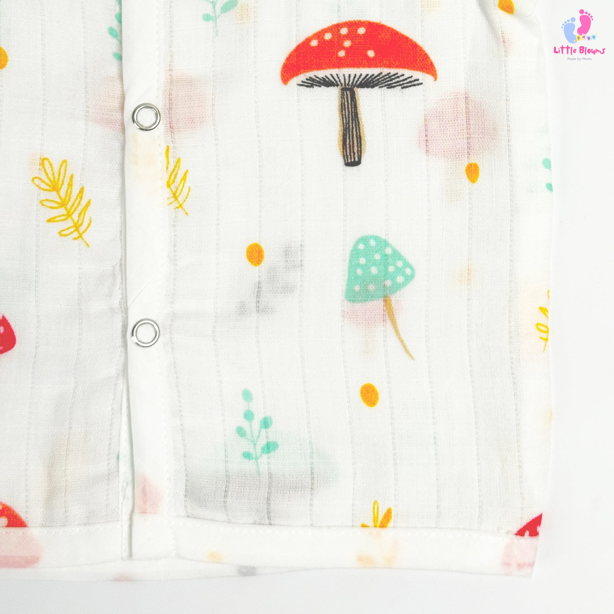 Muslin  Button Jabla - Mushroom