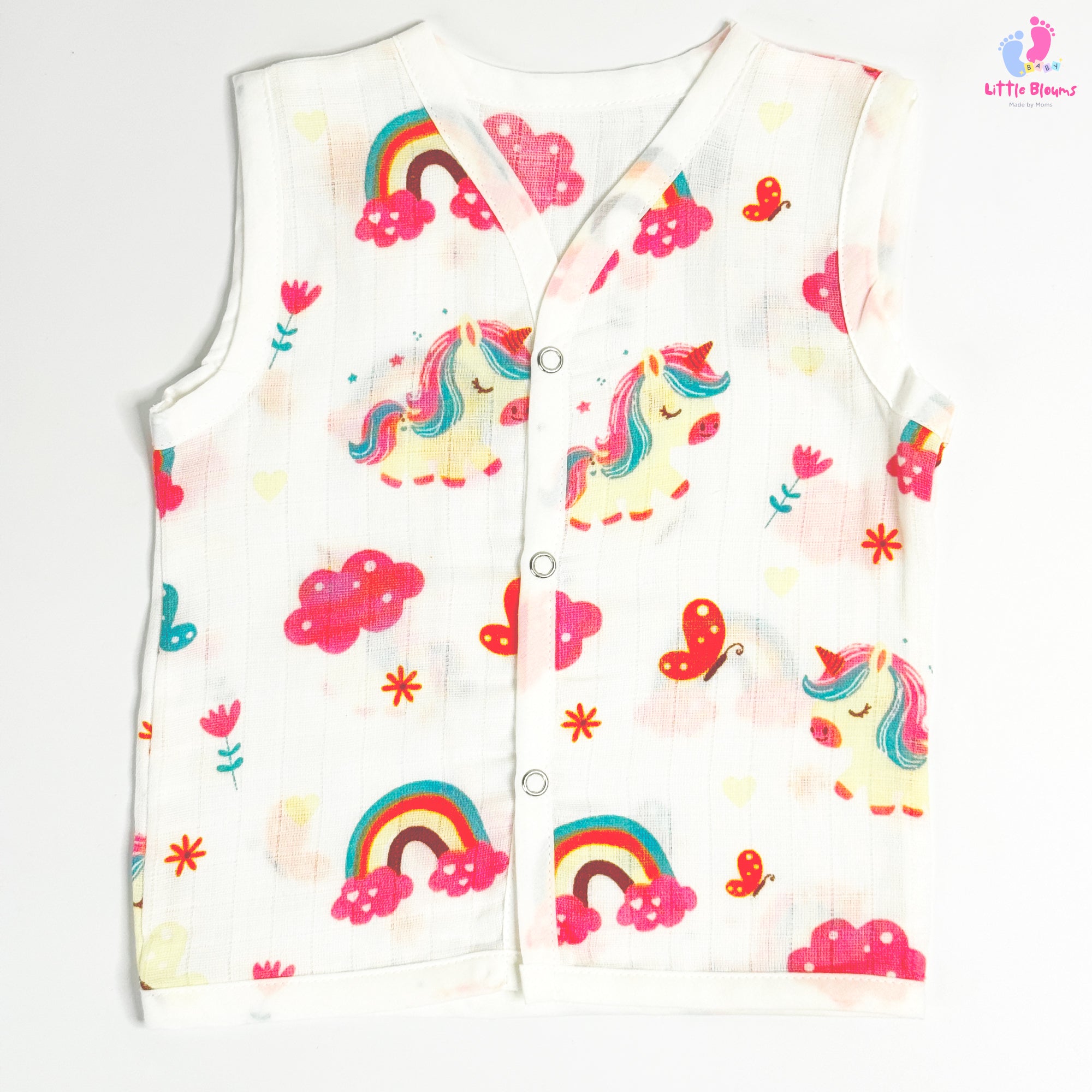 Muslin  Button Jabla - Unicorn