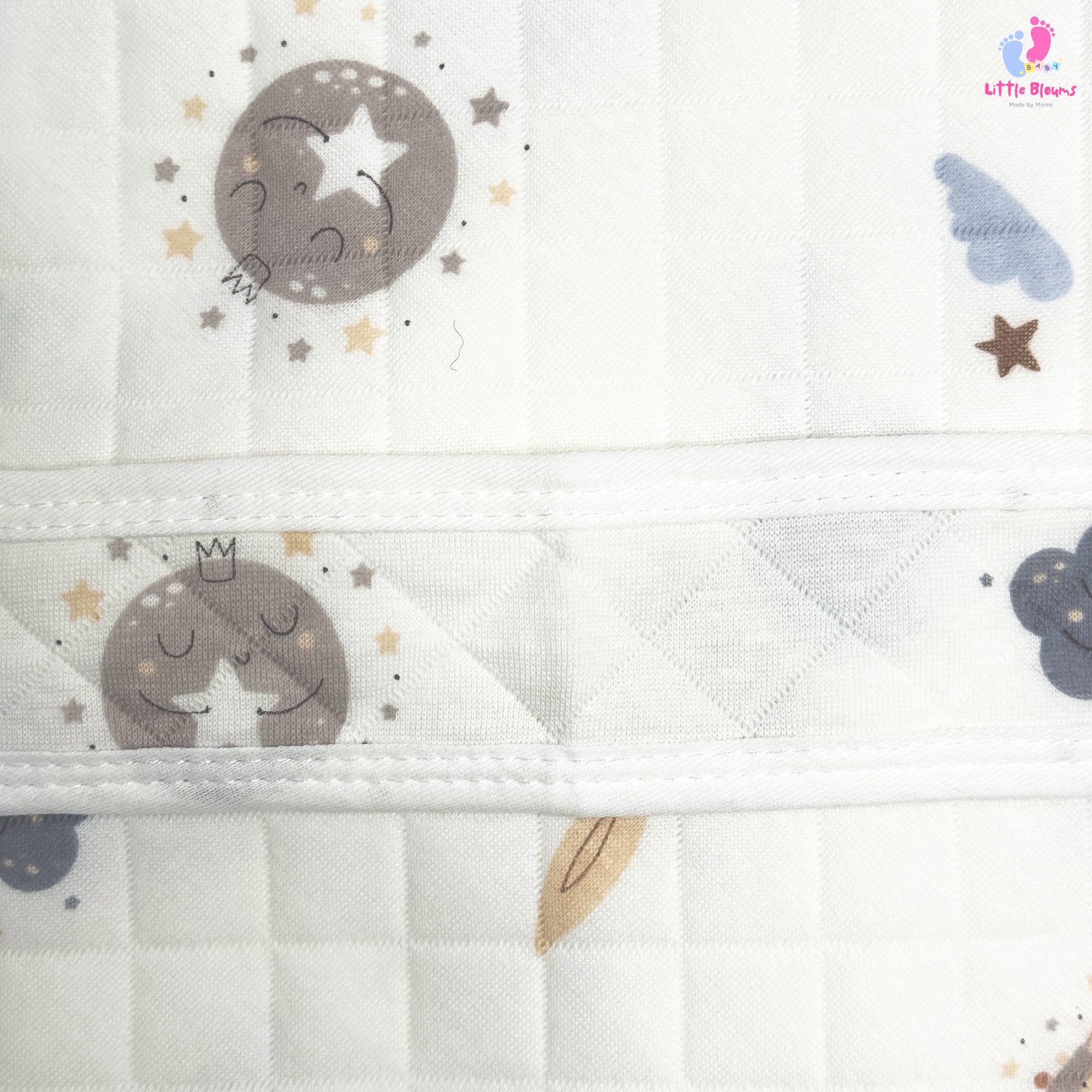 Muslin Hooded Wrapper - Moon
