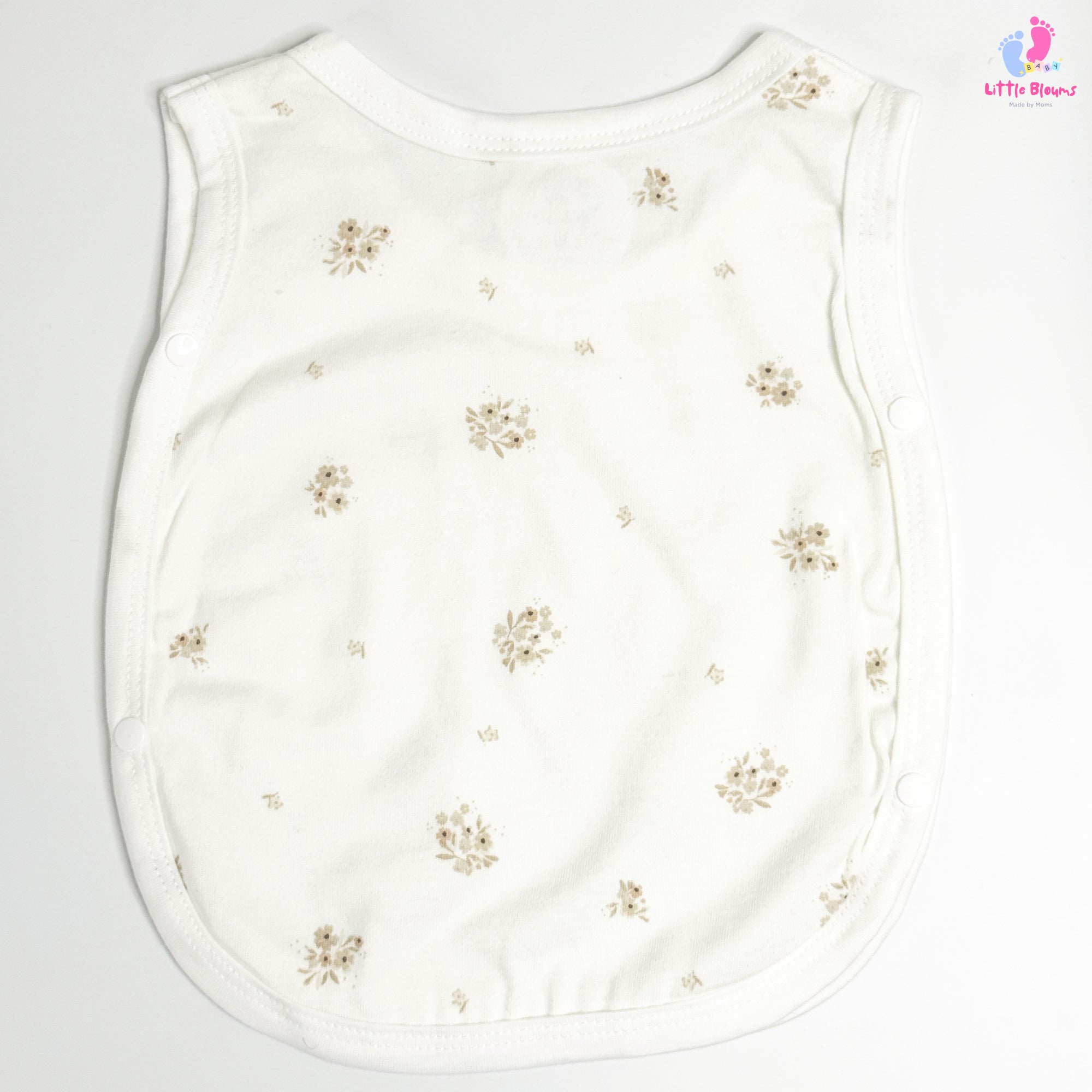 Side Button Jabla - Brown Flowers