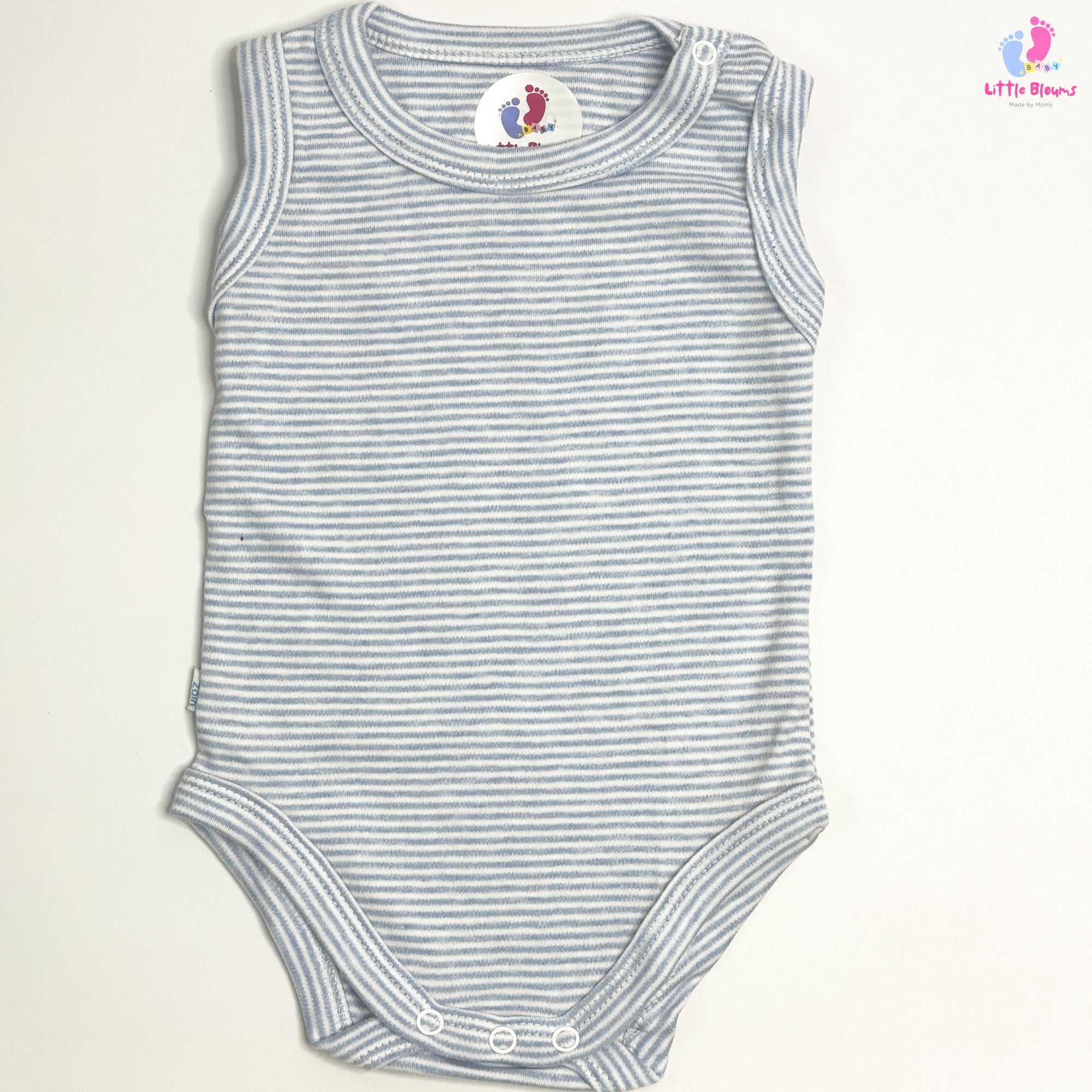 Sleeveless BodySuit - Blue Checked