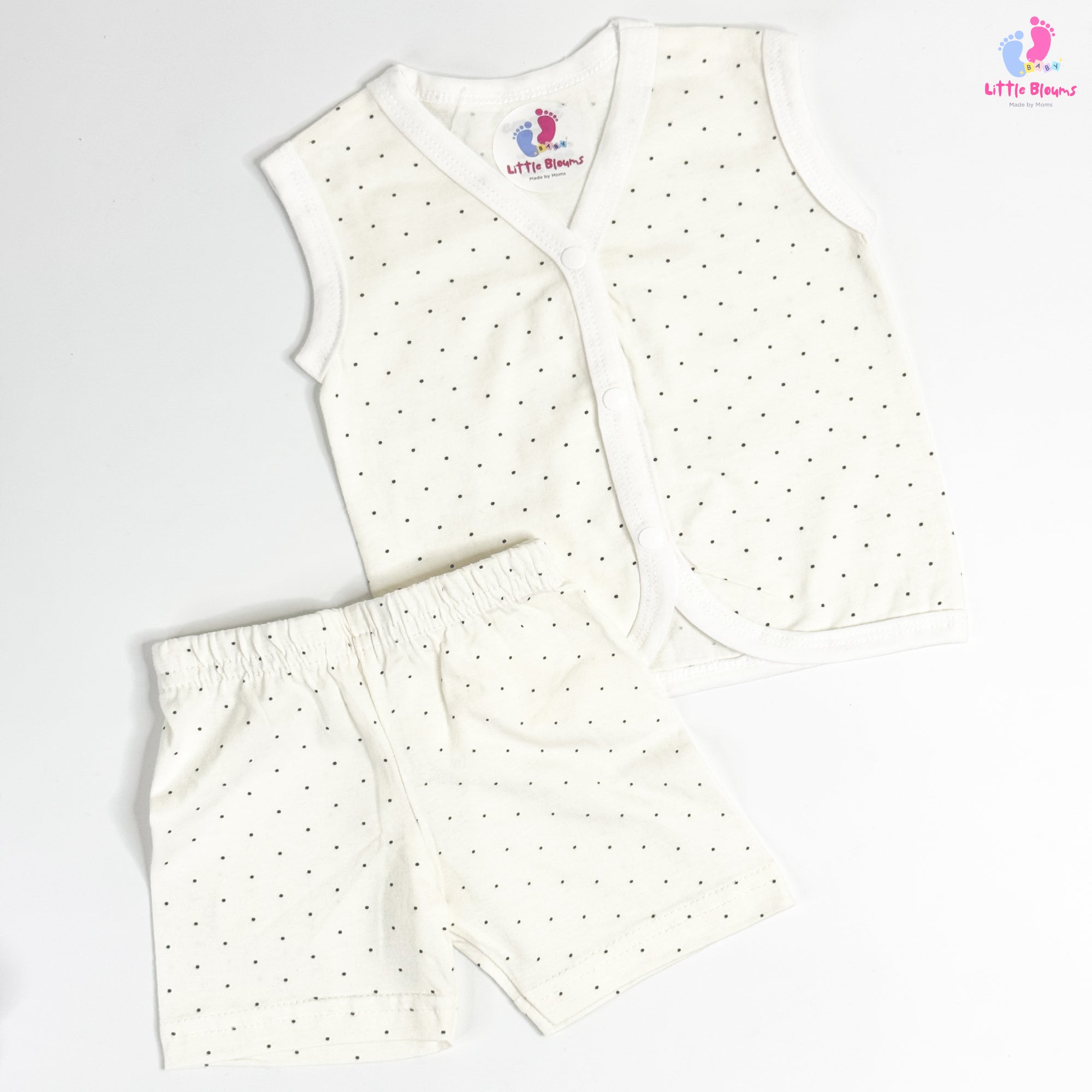 Sleeveless Set - Black Dot