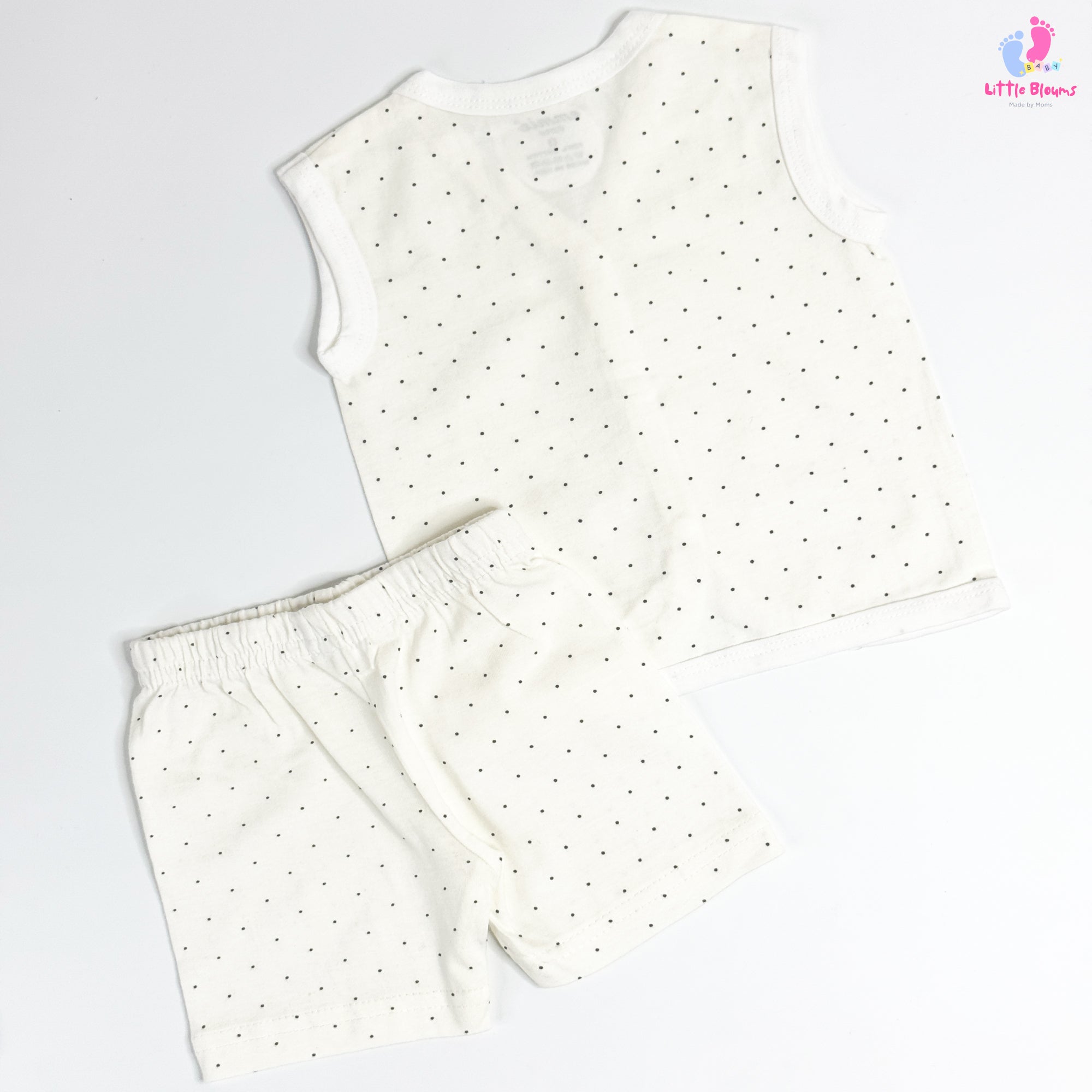 Sleeveless Set - Black Dot