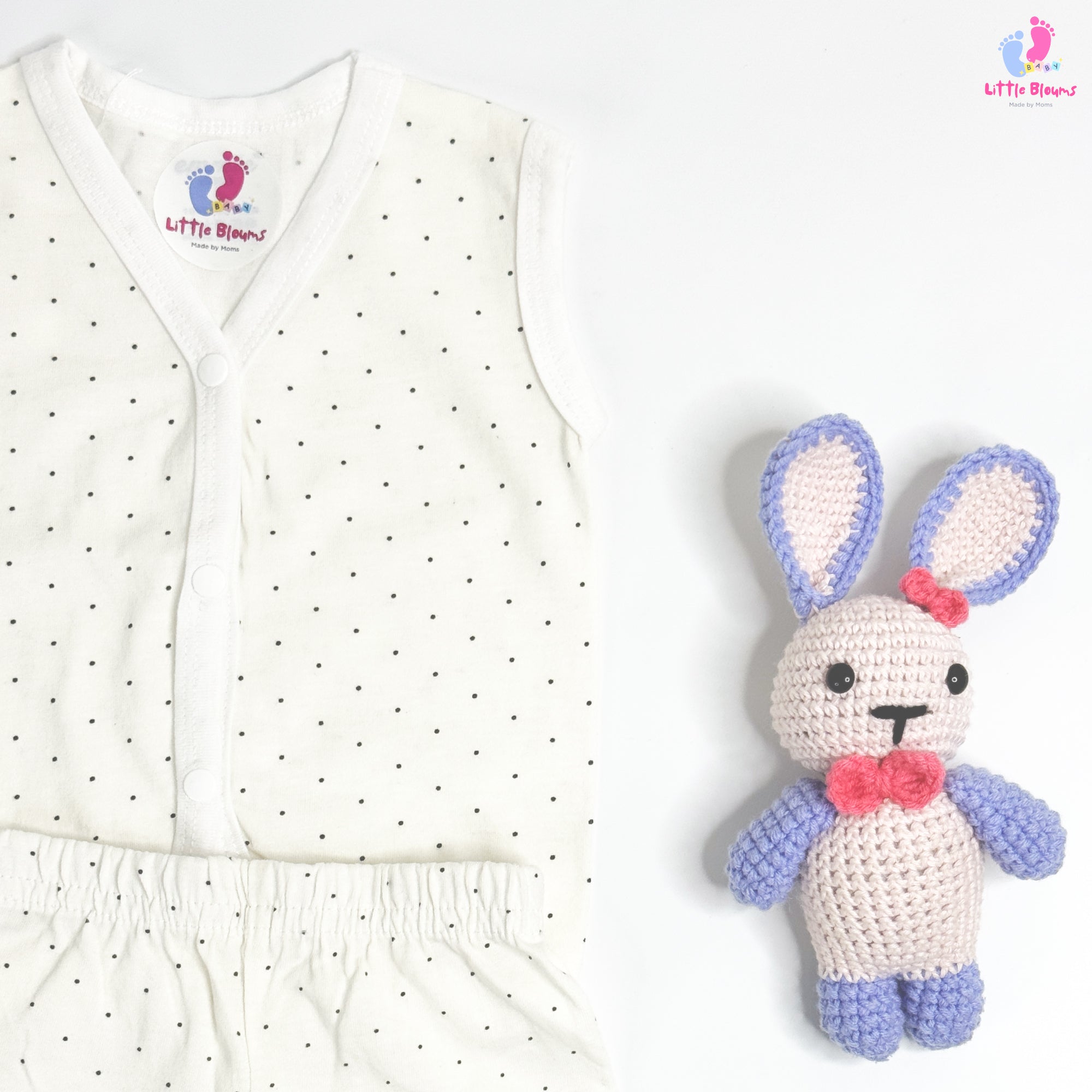 Sleeveless Set - Black Dot