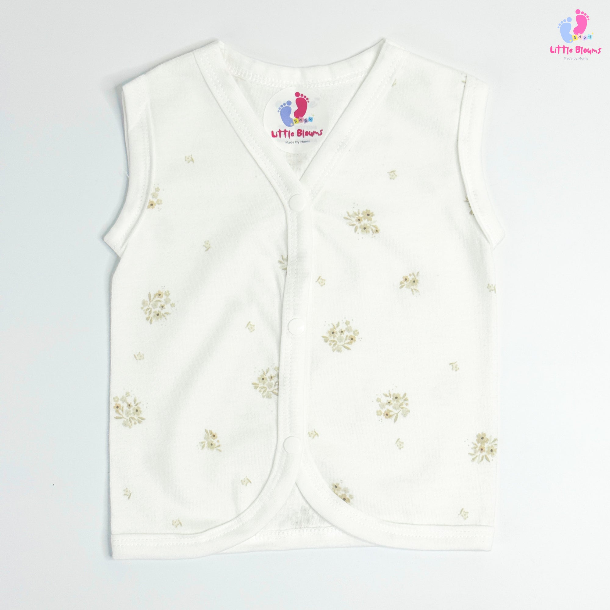 Sleeveless Set - Brown Flowers