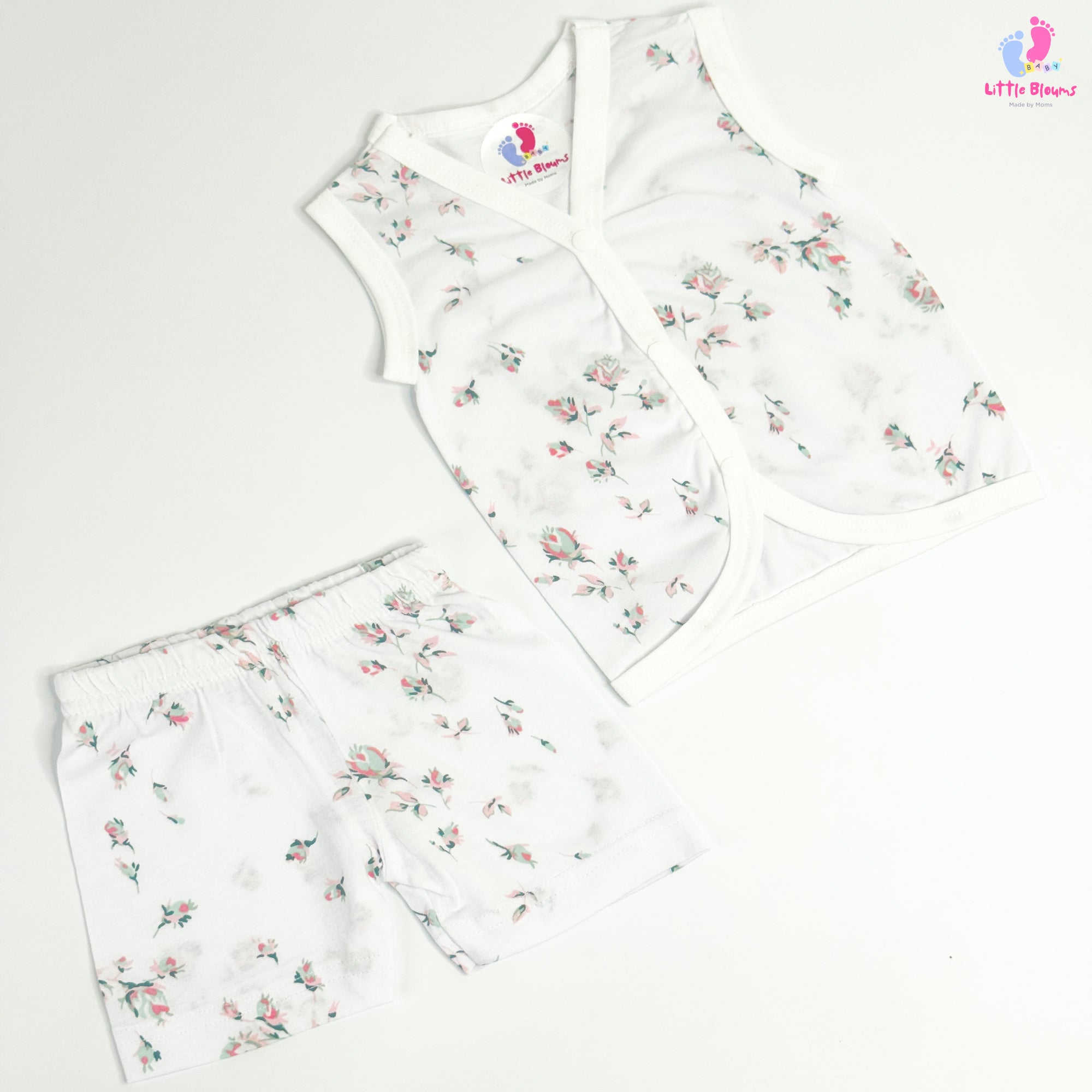 Sleeveless Set - Rose Flowers