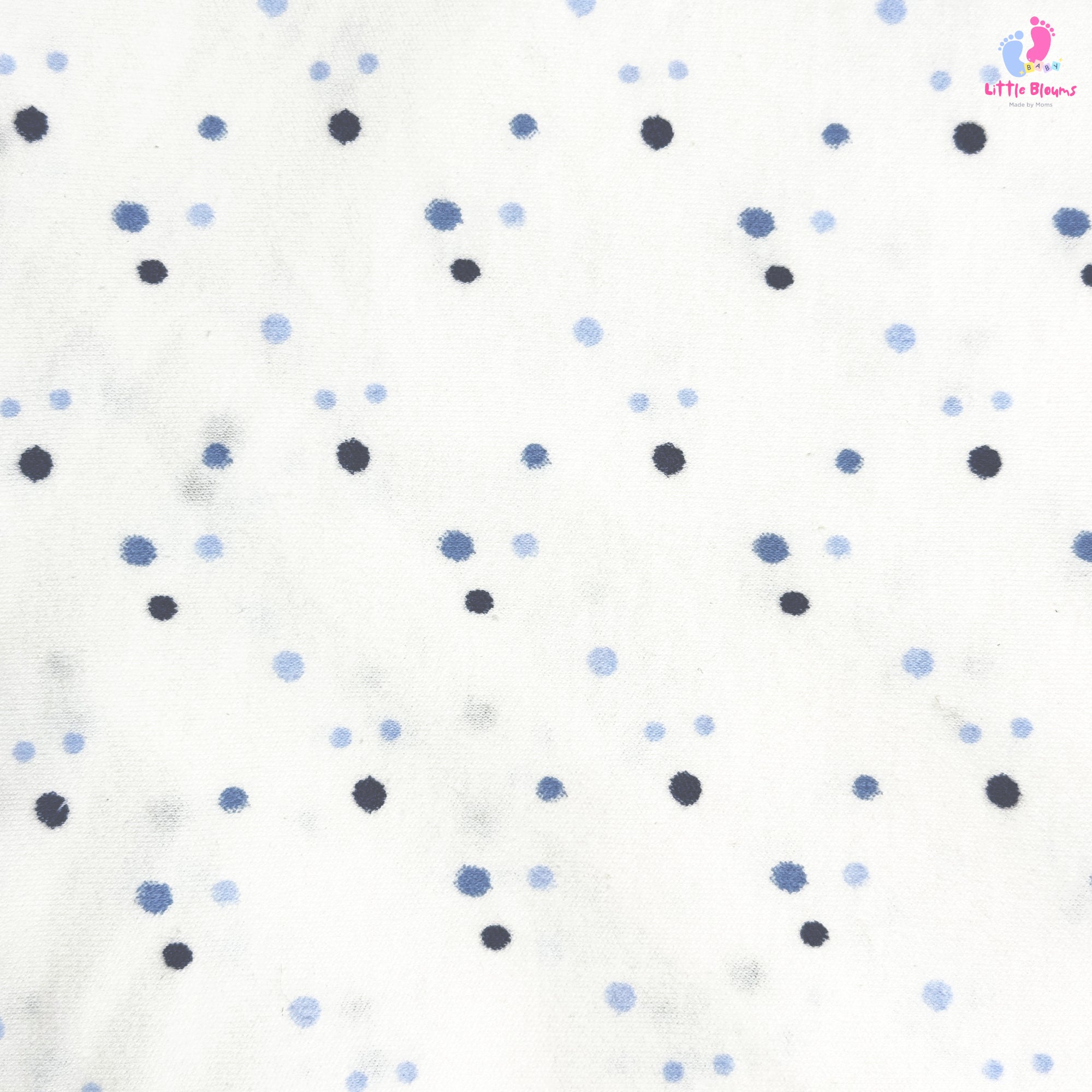 Single layer Hooded Towel - Blue Dot