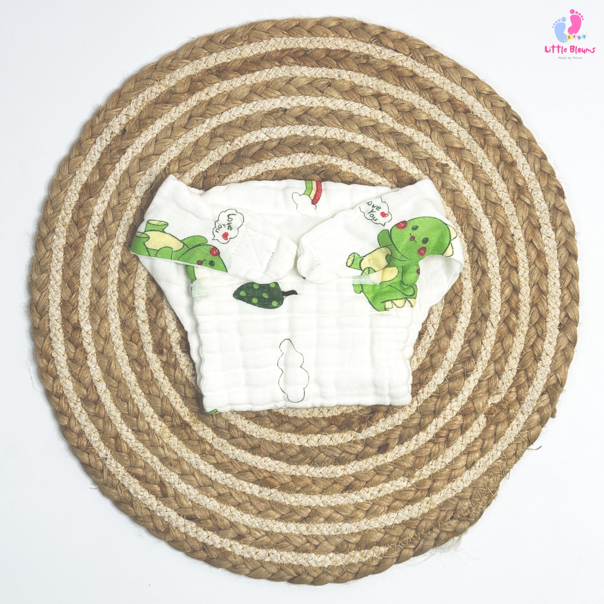 Velcro Nappy - Green Dino