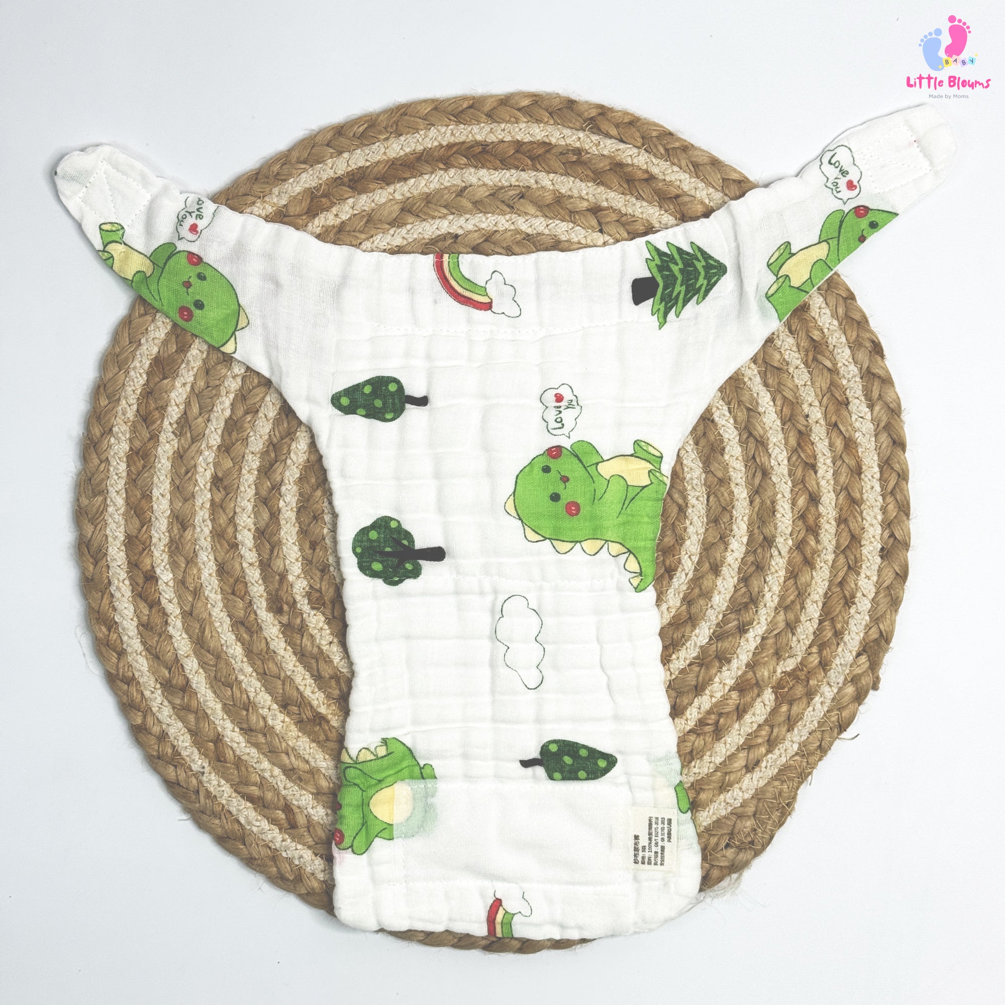 Velcro Nappy - Green Dino