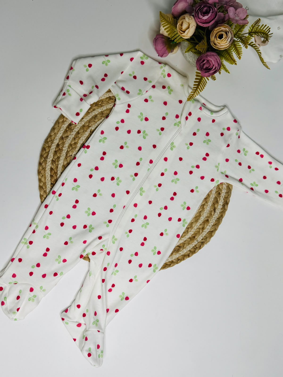 Romper / Sleep Suit - Strawberry