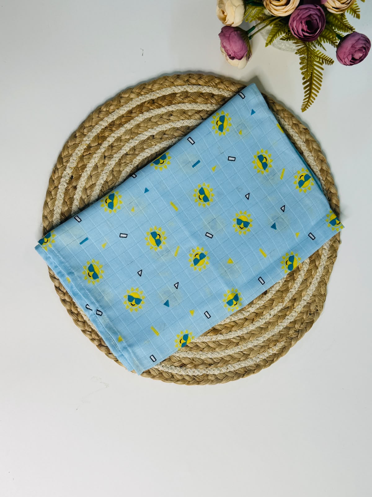 Muslin Bath Towel - Blue colour