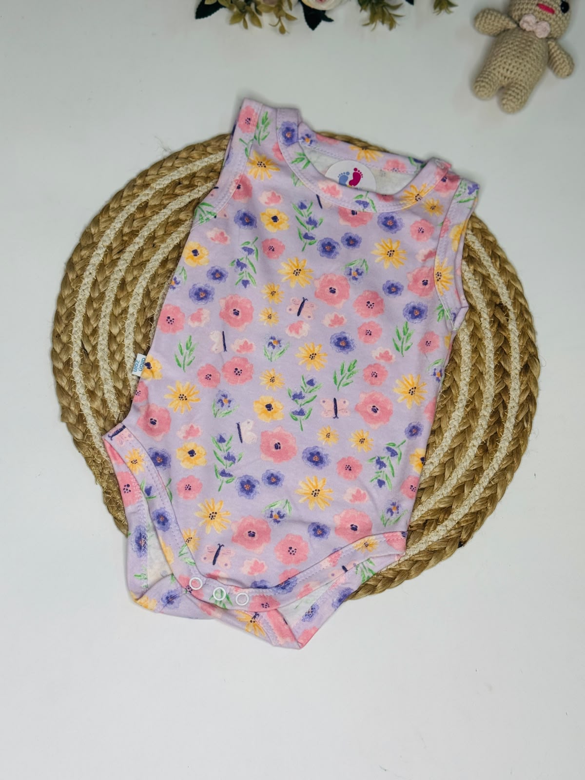 Sleeveless BodySuit - flowers