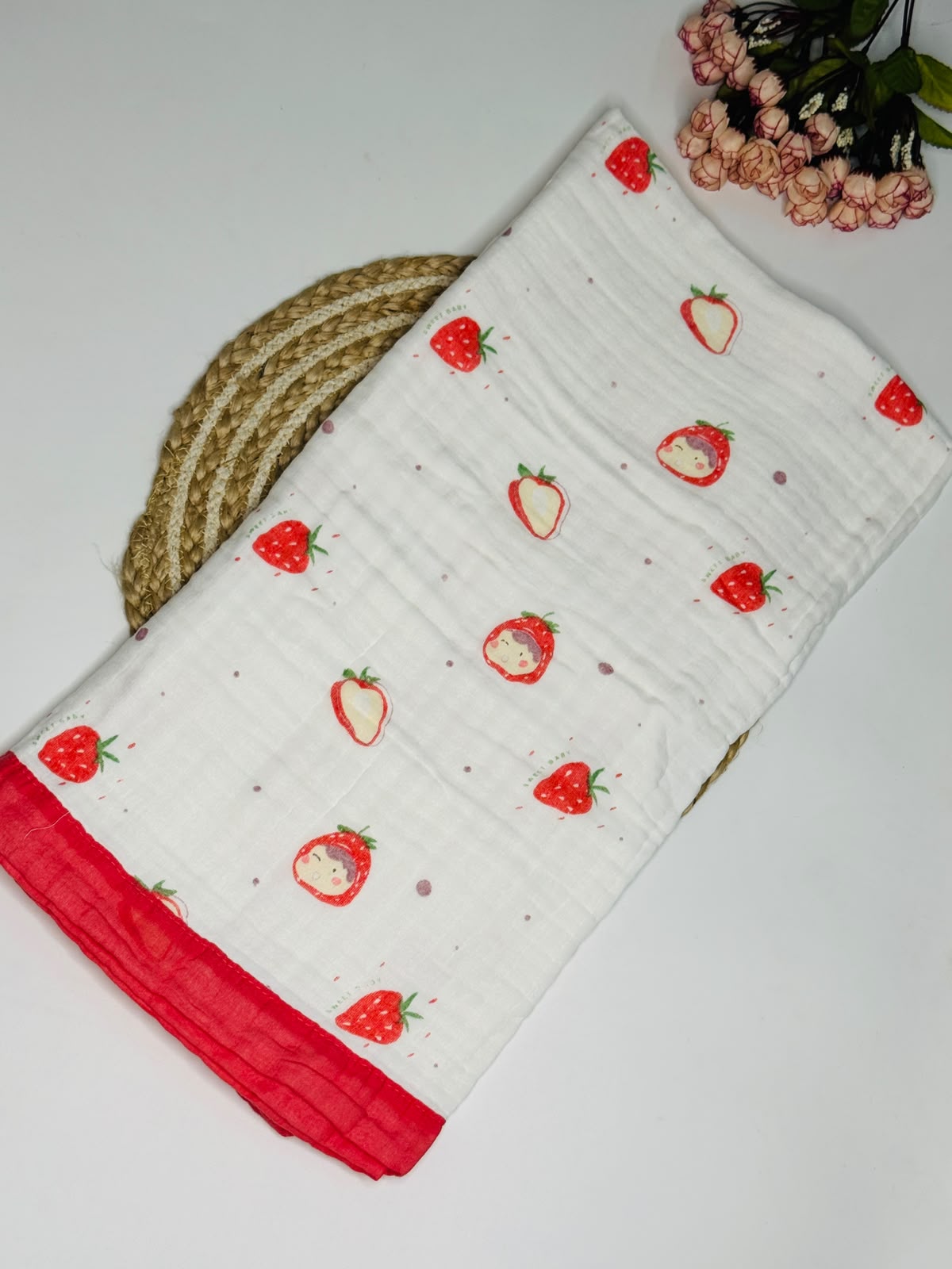 Muslin Blanket - strawberry